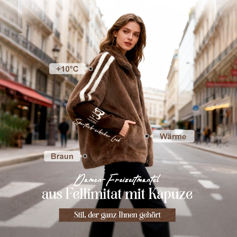 ⌛ Nur noch 3 Tage – 50 % auf alles! ⏰Damen-Freizeitmantel mit Kapuze und Reißverschluss