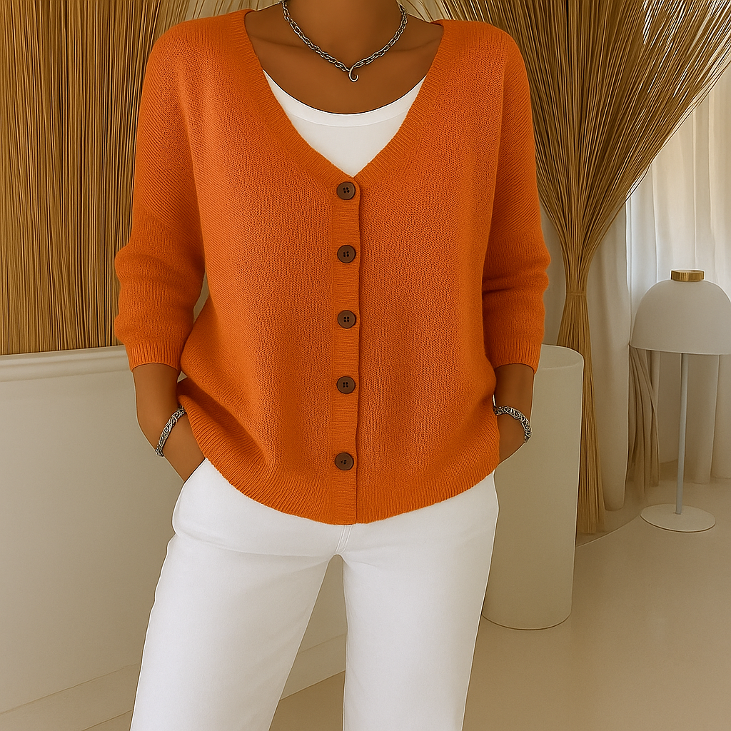 Annika | Långärmad topp med V-ringning