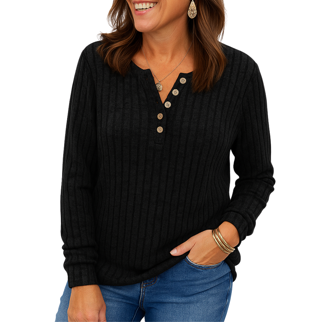 CHARLIE | Elegant Texturerad Knit Top