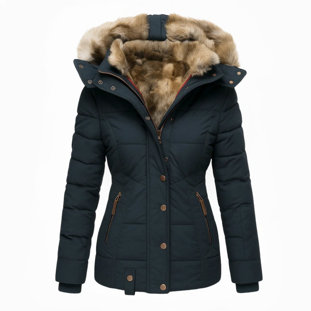 Barbra – Winter Coat With Hood and Fur Lining