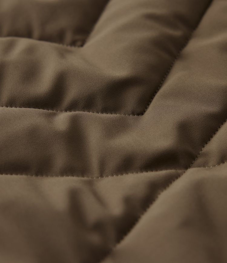 Stand Collar Long Sleeve Thumb Hole Casual Padded Jacket with Pockets