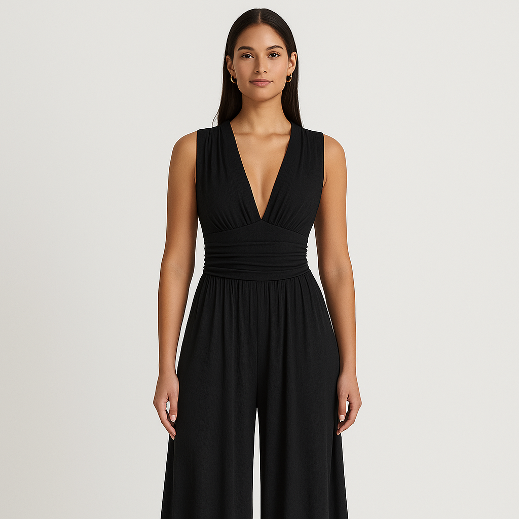 CHARITY – Chic Sleeveless Wide-Leg Jumpsuit