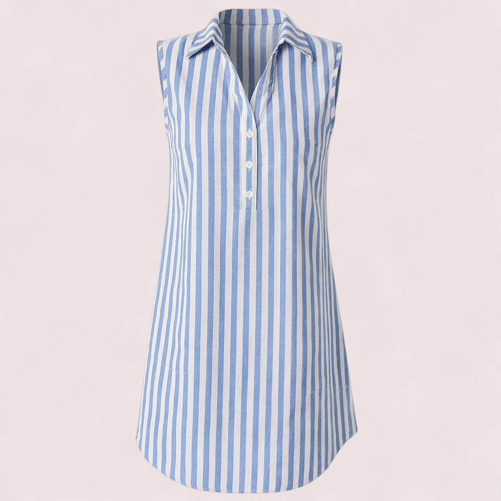 CIVILON Stockholm™ | Elegant randig skjortklänning