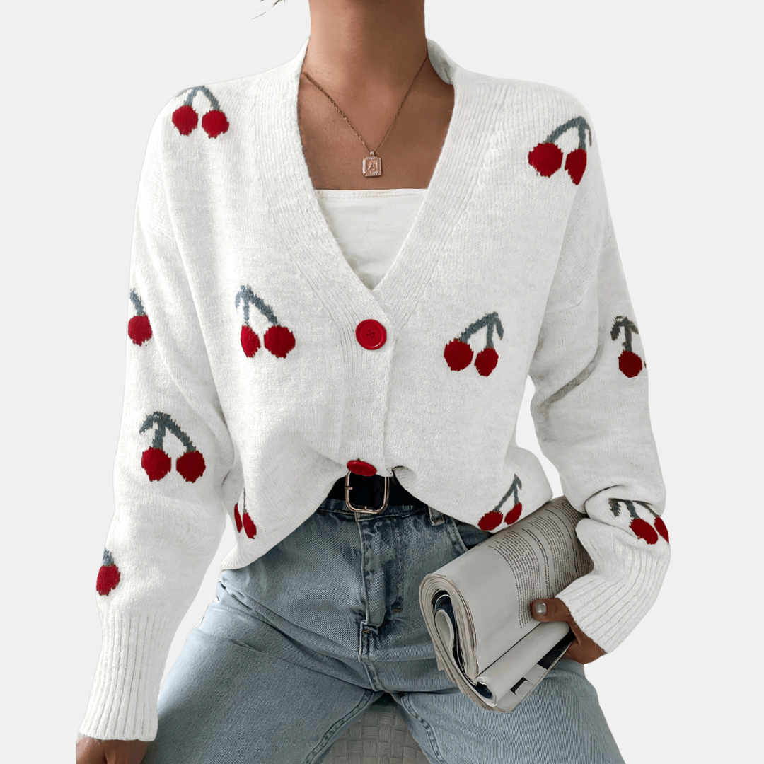 RASHAH™ - Chic Button Front Long Sleeve Cardigan