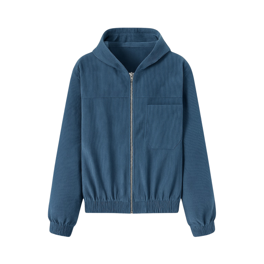 Caroline™ |  Cordjacka med dragkedja