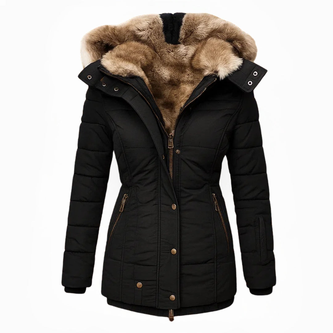 Barbra – Winter Coat With Hood and Fur Lining