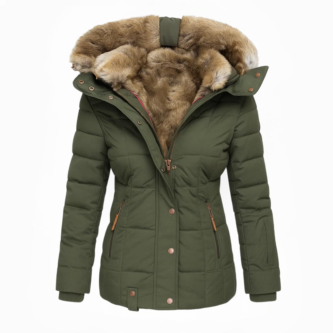 Barbra – Winter Coat With Hood and Fur Lining