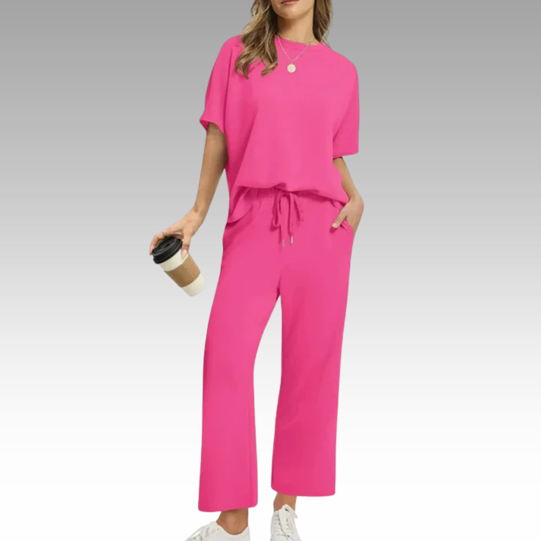 Bella™ - Avslappnad Topp- och Byxset för Kvinnor