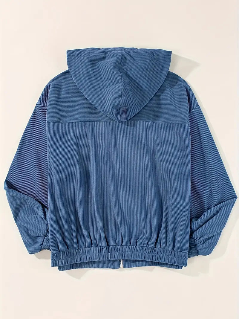 Caroline™ |  Cordjacka med dragkedja