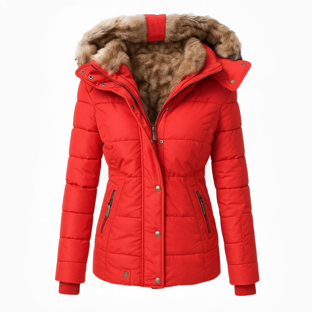 Barbra – Winter Coat With Hood and Fur Lining
