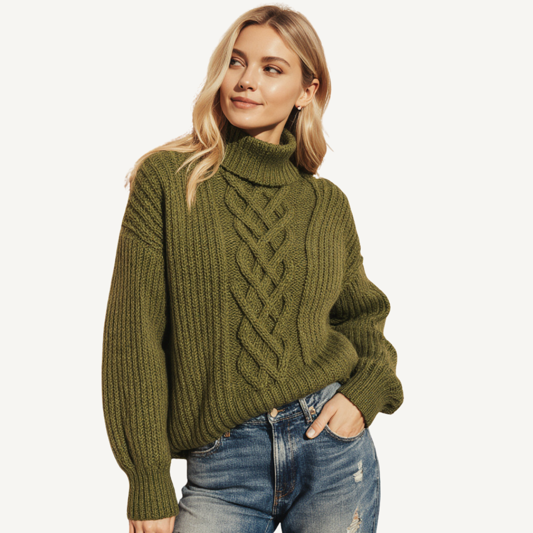 Elva | Stylish and Comfortable Cable Knit Sweater
