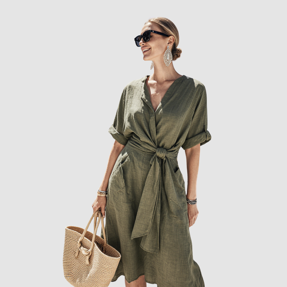 Luvre-Dublin| Long dress with bow detail