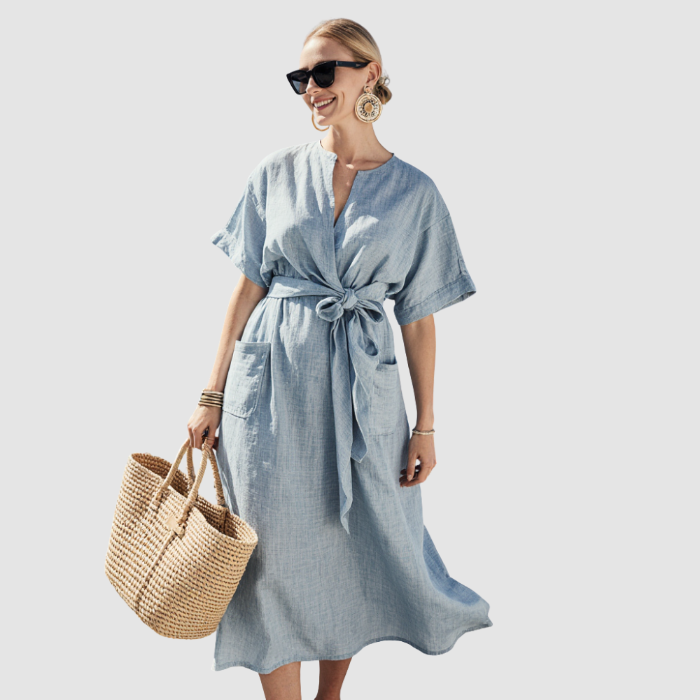 Luvre-Dublin| Long dress with bow detail