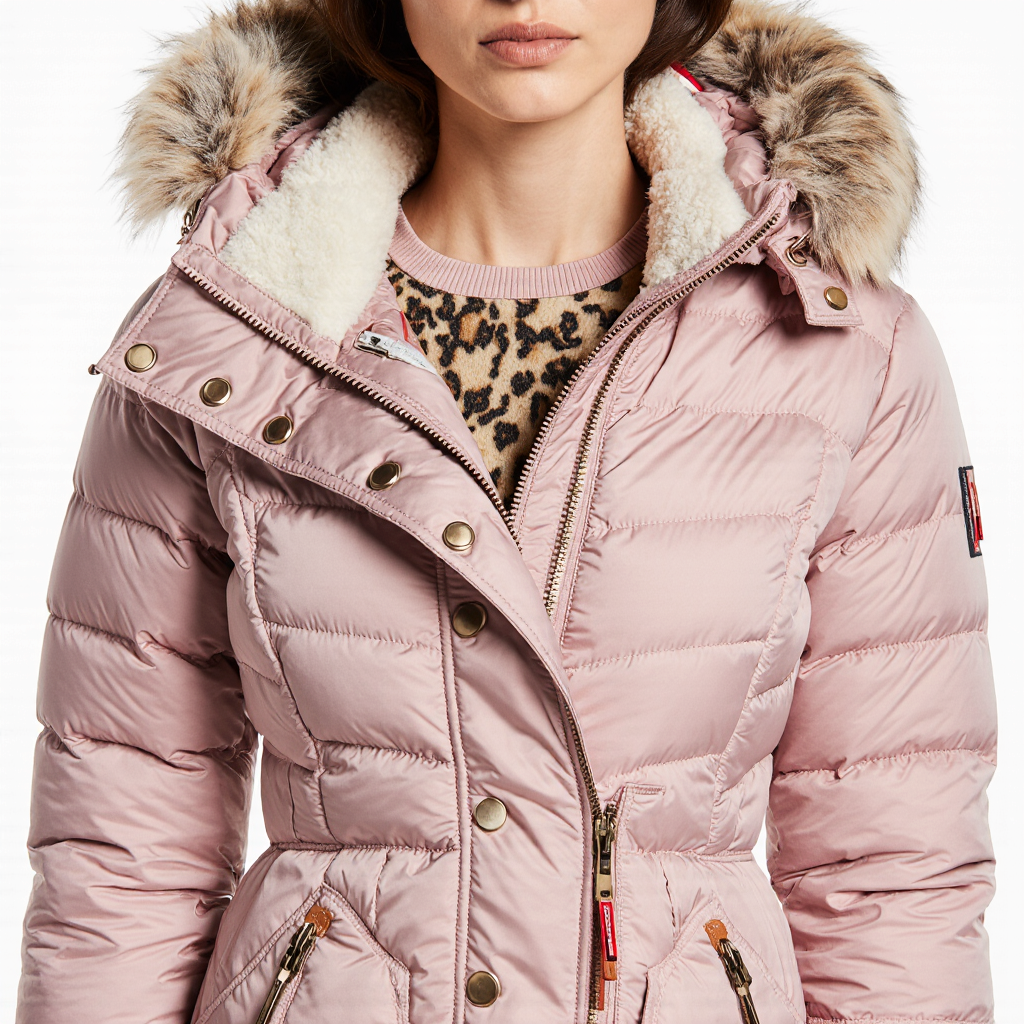 Annamarie I Puffer Jacket with Hood and Slim Fit Design
